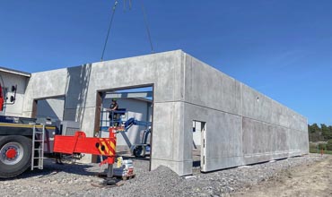 Prefab industriālas betona sienas